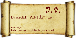 Drozdik Viktória névjegykártya