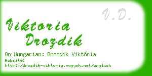 viktoria drozdik business card
